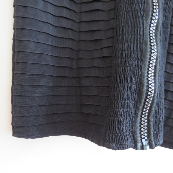 FOR LOVE & LEMONS Celeste Moire Rhinestone Trim Bow Mini Dress 80s Party Size S - Picture 9 of 13